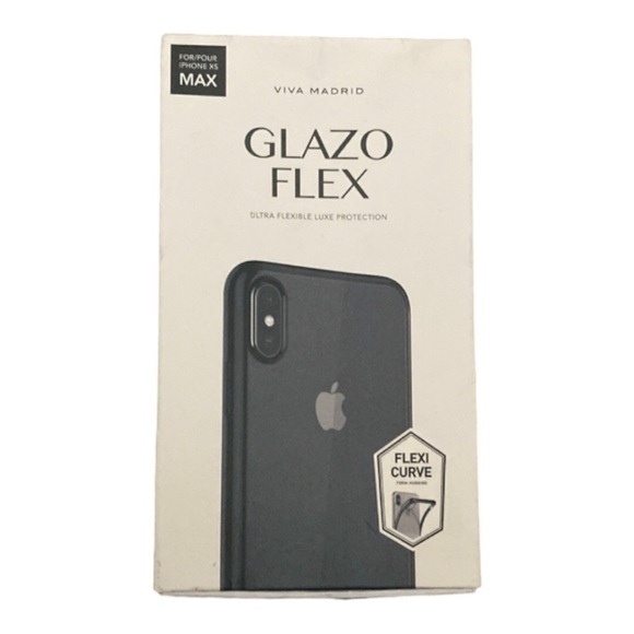 Viva Madrid Glazo Flex For Iphone XS Max, Jet Black Trim / Clear NWT - Picture 1 of 6